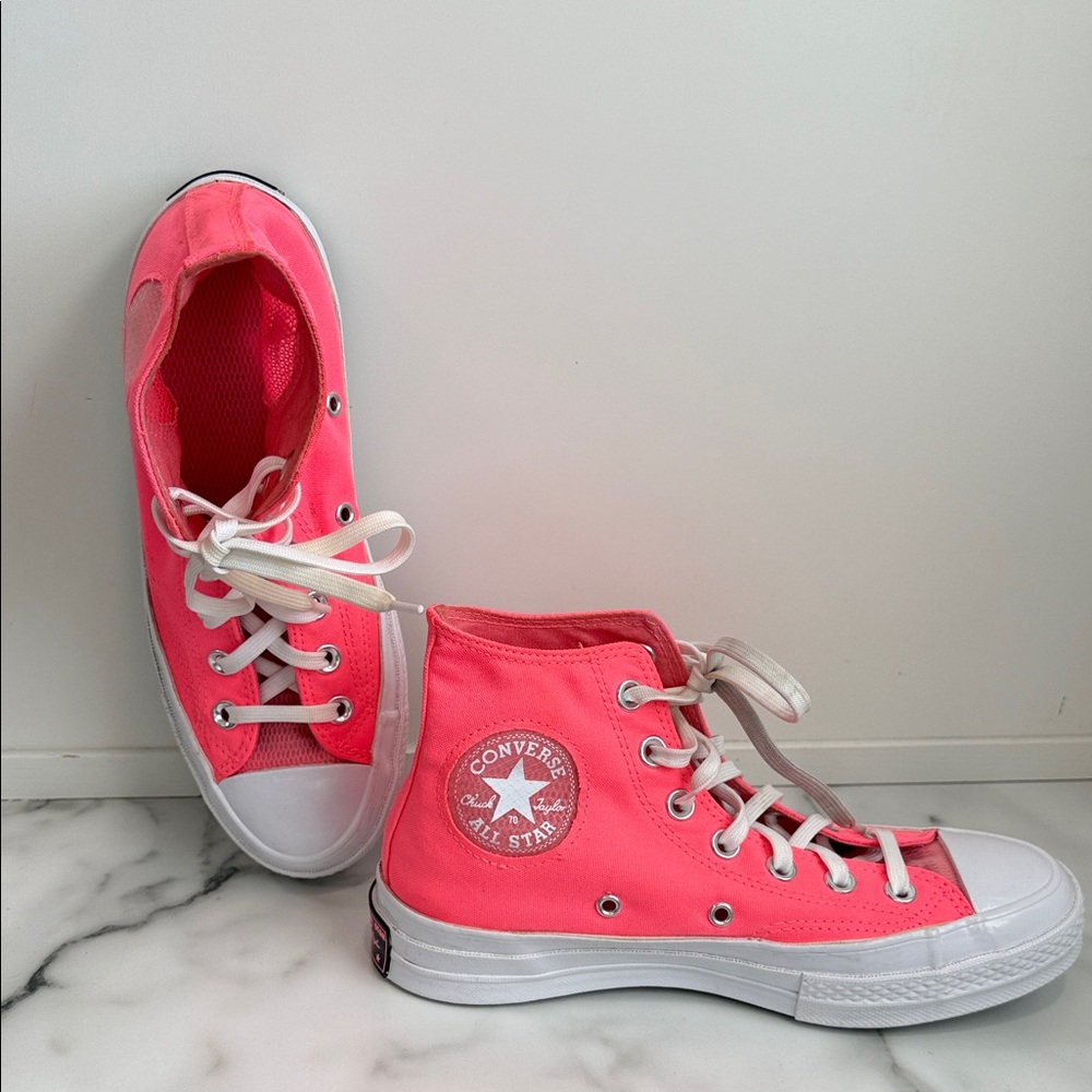 Converse Chuck 70 High top hot pink sneakers women’s size 7